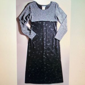 Girl Code Silver & Black Long Sleeve Dress NEW!